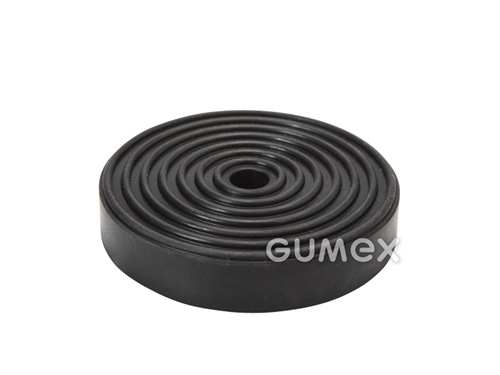 Gummischeibe für Wagenheber, Durchmesser 100mm, Höhe 20mm, 70°ShA, SBR-NR, -20°C/+90°C, schwarz, 